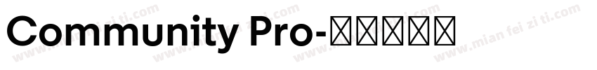 Community Pro字体转换